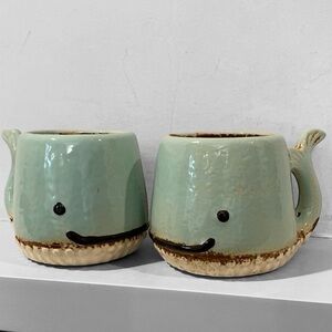 Whale Ceramic Mugs Pair 2